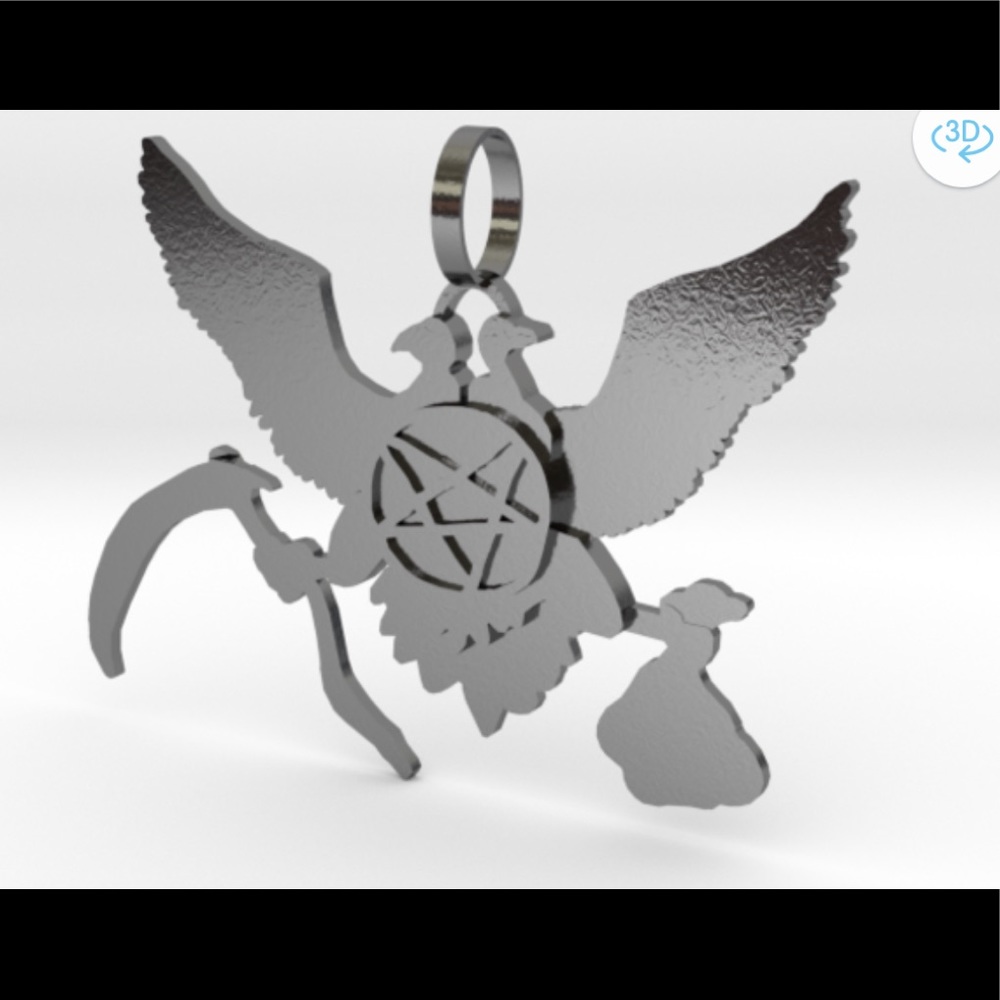 G59 STOP STARING AT THE SHADOWS Pendant Chain